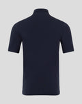 Back view of navy FC Twente Travel Polo for men with short sleeves and clean minimalist styling