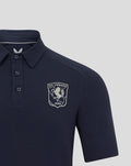 Navy FC Twente Travel Polo for men with three button placket and left chest crest