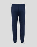 Back view of navy FC Twente Travel Knit pants with elastic cuffs at the ankles