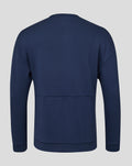Front view of navy FC Twente Travel Crewneck sweater with club crest on the left chest.