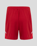 Red FC Twente home shorts 25/26 with crest on left leg and Castore logo on the right, white stripe accents