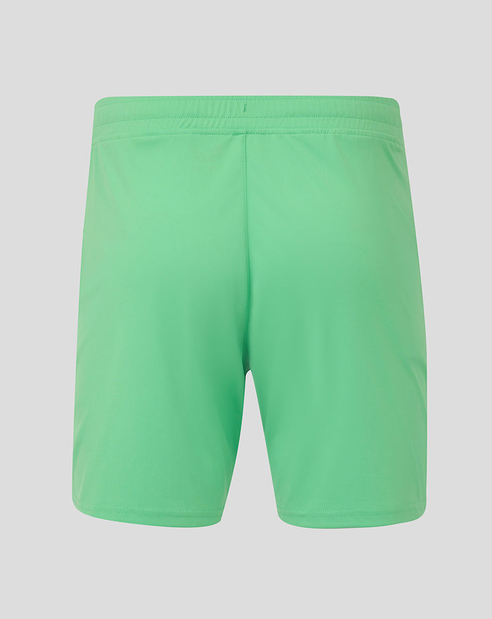 Achterkant van een felgroene FC Twente keepershort met elastische tailleband