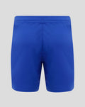 Front view of blue FC Twente shorts with crest on left leg and Castore logo on right leg.