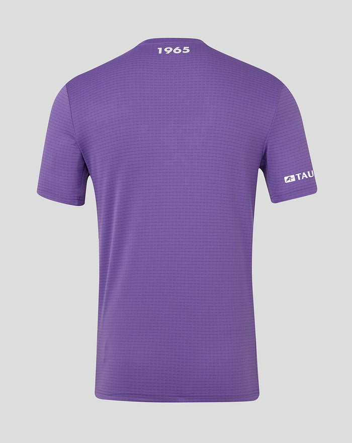 Back view of purple FC Twente keepers shirt with 1965 at the neck and Tau logo on the sleeve.