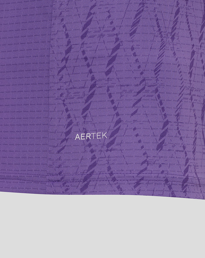Purple FC Twente keeper shirt fabric featuring AERTEK branding
