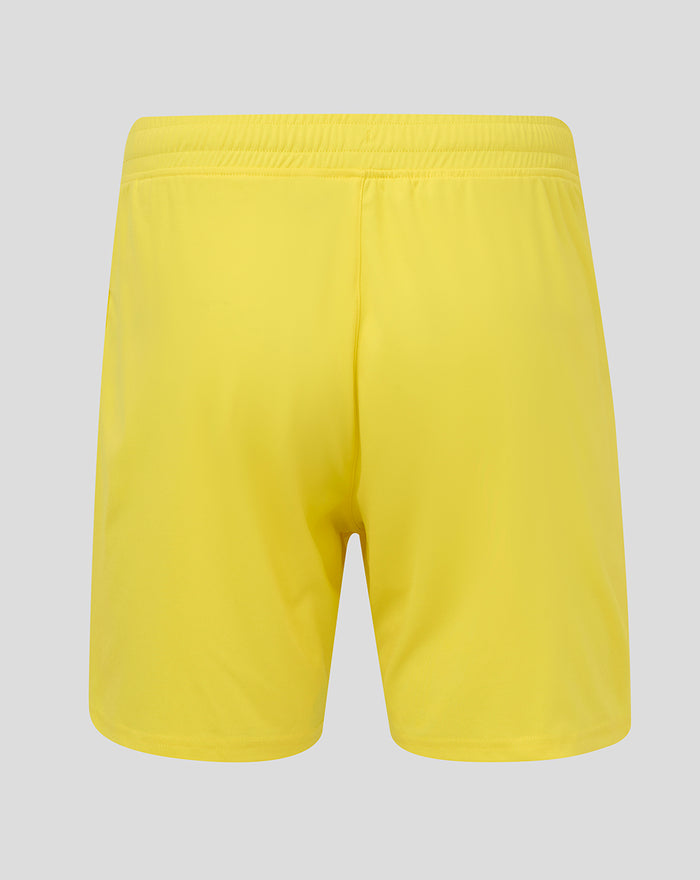 Gele FC Twente Keepershort voor heren 25/26 achterkant met elastische taille en stevige stiknaden