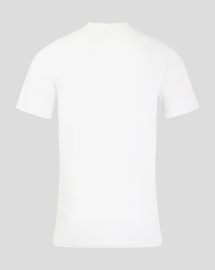 Back view of a white FC Twente core logo T shirt for men