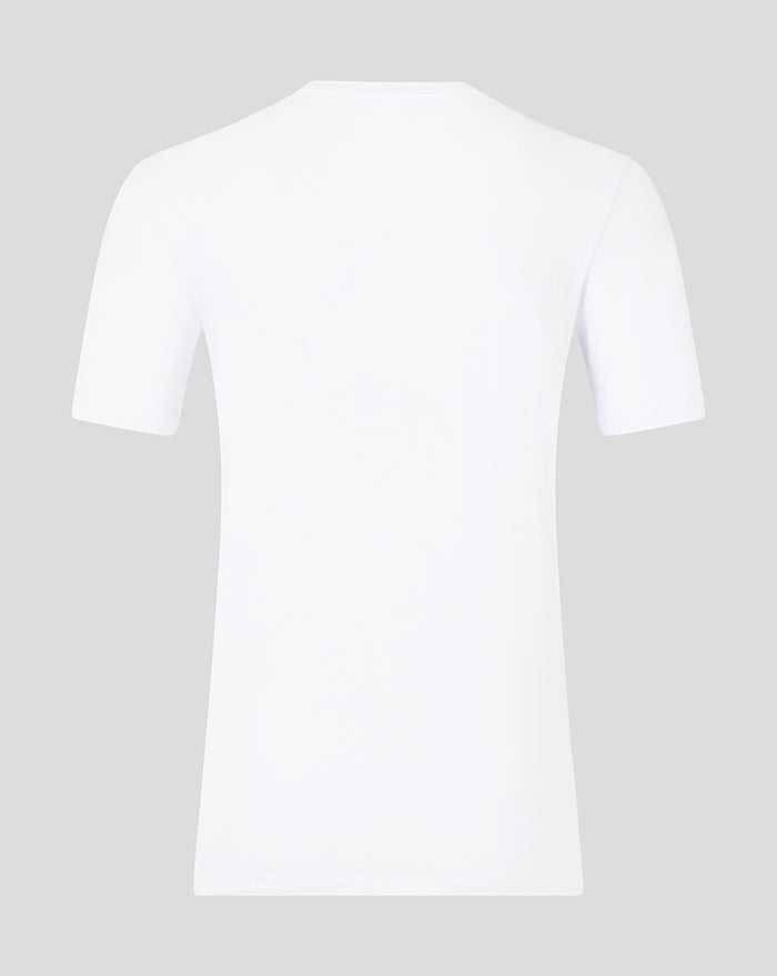 Back view of white FC Twente collage T-shirt for adults