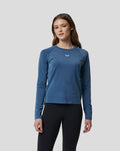 Front view of a woman wearing the Women's Carolina Vent Long Sleeve Tee designed for runners.
