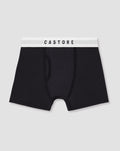 Close up of black Onyx boxer shorts waistband showing CASTORE branding.