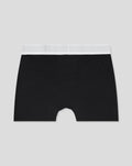 Close-up of Black Upgrade Boxer Shorts waistband with white band from a three pack